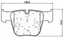 Колодки тормозные дисковые передние (керамические) для автомобилей Mercedes S (W221) (05-) 139x73мм [серия PRO]