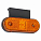 Огонь габаритный светодиодный, 12/24В, овальный, оранжевый, съемный кронштейн, комплект 2 шт. airline ASML007 