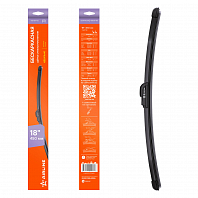 Щетка стеклоочистителя 450мм (18") бескаркасная, 1 адаптер (Hook 9x3, 9x4 mm - Крючок 9x3, 9x4 мм)