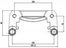 Скоба тормозного суппорта для автомобилей Opel Insignia (08-) задняя (R17/18) (автомобиль без электродвигателя стояночного тормоза)