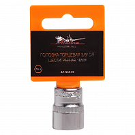 Головка торцевая 3/8" DR шестигранная 16мм пласт. подвес