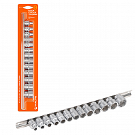 Набор головок торцевых 3/8" DR шестигранных 13пр. (6,7,8,9,10,11,12,13,14,15,16,17,19мм)