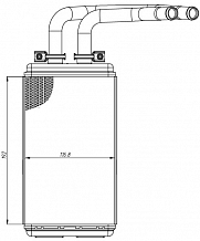 Радиатор отопителя для спецтехники Komatsu PC210/250/600/1250/CAT 312/318/320/Hitachi ZX110/180/450