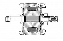 Ротор генератора для автомобилей Fiat Ducato (Sollers-RUS) (94-)/Iveco Daily (96-)/УАЗ Патриот 2.3JTD