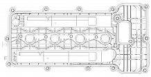 Крышка клапанная для а/м Hyundai Solaris (17-)/Creta (21-)/Kia Rio (17-)/Ceed (18-) 1.6i [G4FG] (пластик., с прокл.)