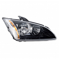 Фара для автомобилей Ford Focus II (05-) (головного света) галоген, электрический корректор, цвет рамы: черный, правая
