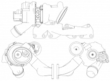Турбокомпрессор для а/м BMW 1 (F20) (11-) /3 (F30) (12-) [N13B16A] 1.6T (тип MGT1549ZDL)