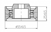 Ролик ГРМ для автомобилей Hyundai Accent (94-) (опорный)