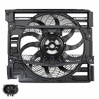 Электровентилятор кондиционера для автомобилей BMW 5 (E39) (98-) (3-х контактный, с кожухом и модулем управления)