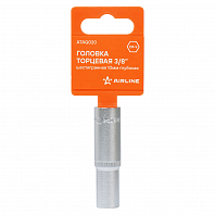 Головка торцевая 3/8" шестигранная 10мм глубокая, пласт.подвес