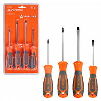 Набор отвёрток 4 пр. (SL5x75mm, SL6x100mm, PH1x75mm, PH2x100mm), блистер