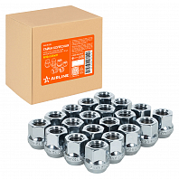 Гайка колесная M12x1,25x21, конус, ключ 17, открытая, хром для а/м Daewoo/Chevrolet