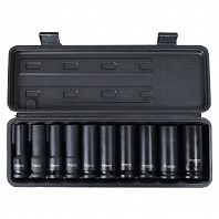 Набор головок ударн. 1/2" 78мм 10 пр. (10-24мм) пласт. кейс МП-серия