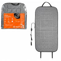 Накидка с подогревом на переднее сиденье 12 В, 35/45Вт, 100*50 см, искусств.мех, серая