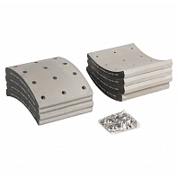 Накладка тормозной колодки для автомобилей ПАЗ ремкомплект 8 шт. R2 с заклёпками