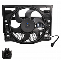 Электровентилятор кондиционера для автомобилей BMW 3 (E46) (98-) (с кожухом)