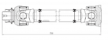Карданный вал в сборе для автомобилей BMW X3 F25 (10-)/X4 F26 (14-) передний