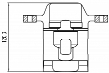 Суппорт тормозной для автомобилей SsangYong Kyron (05-)/Actyon (05-)/Rexton (02-)/(06-)/(12-) задний левый d=43мм