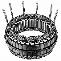 Статор генератора для автомобилей Renault Duster (10-)/Nissan Almera G15 (12-) 1.6i (D=144мм)