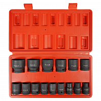 Набор головок ударных 1/2" 38мм 15 пр. (10-32мм) пласт. кейс.