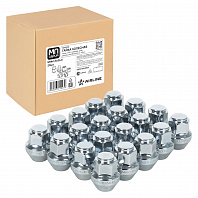 Гайка колесная M14x1,5x36,8, конус, ключ 21, закрытая, хром, 20 шт для а/м Land Rover/Ford