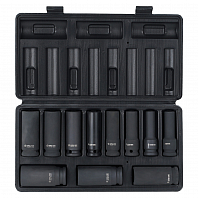 Набор головок ударных 1/2" глубоких 11пр. (10-26мм) пласт.кейс