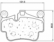 Колодки тормозные дисковые передние (керамические) для автомобилей Porsche 911 (997) (04-) [серия PRO]