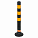 Столбик парковочный 750мм(ССУ) 3 световозвр.полосы, болт.креп., пластик, черный airline ADPP003 