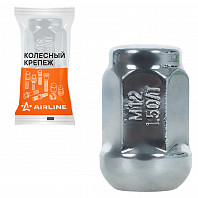 Гайка колесная M12x1,5x34,5, сфера R12, ключ 19, закрытая, хром, 1 шт для Honda