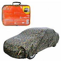 Чехол-тент на автомобиль защитный, M (495х195х120см) молния для двери, летний камуфляж