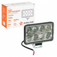Фара светодиодная прямоугольная, 8LED, направленный свет (4D линза), 24Вт, 151x90x52мм, 12/24В, PLUS