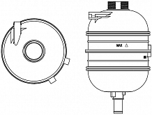 Бачок расширительный охлаждающей жидкости для а/м Peugeot 206 (98-) 1.1i/1.4i/1.6i