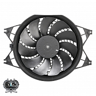 Электровентилятор кондиционера для автомобилей KIA Sorento (06-) 2.5D (с кожухом)