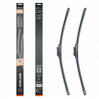 Щетки стеклоочистителя комплект 600/530мм (24"/21") бескаркасные PREMIUM с креплением "Push Button 19 мм", 2 штуки