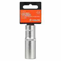 Головка торцевая 1/2" двенадцатигранная 19мм глубокая, пласт. подвес