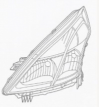 Фара для автомобилей Nissan Teana J32 (08-) до рестайлинг, галоген, электрический корректор, левая