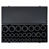 Набор головок ударных 1" 29пр. (19-65мм) металл.кейс