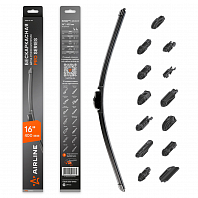 Щетка стеклоочистителя бескаркасная PRO 400мм (16") 13 адаптеров