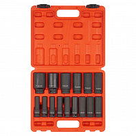 Набор головок ударных 1/2" 78мм 15 пр. (10-32мм) пласт. кейс.