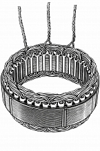 Статор генератора для автомобилей SsangYong Kyron (05-)/Rexton (06-)/Actyon (05-) 2.0Xdi/2.7Xdi (D=138мм)