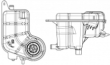 Бачок расширительный охлаждающей жидкости для а/м Audi A6 (04-) 2.0i/2.4i/2.8i/3.2i/2.7D