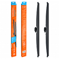 Щетки стеклоочистителя комплект 500/500мм (20"/20") зимние с креплением "Крючок 9x3, 9x4 мм", 2 штуки