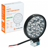 Фара светодиодная круглая, 14LED, направленный свет, 14Вт, 83х83х22мм, 12/24В, PLUS