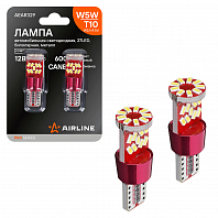 Лампа светодиодная T10 (W5W) PRO, 6000K (Белый), 12/24В, 2.3Вт, 27LED, Биполярная, Обманка CAN bus, комплект 2 шт.