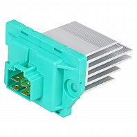 Резистор электровентилятора отопителя для автомбилей Лада Калина II (13) (зеленый; 4-х контактный)