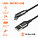 Кабель USB - microUSB 1м, с поворот. коннектором, черный нейлоновый airline ACH-M-28 