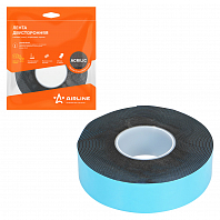 Лента двусторонняя клейкая (скотч), 25мм*5м, акриловая вспененная основа, черная