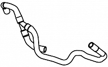 Патрубок отоп. для а/м VW Polo Sedan (10-)/Skoda Rapid (12-) 1.4i AT [CZCA] отвод. (EPDM, 1 шт.)