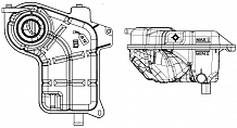 Бачок расширительный охлаждающей жидкости для а/м Audi A4 (00-)/(04-) 1.9D/2.0D