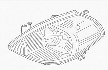 Фара для автомобилей Nissan Tiida (07-) галоген, без корректора, левая